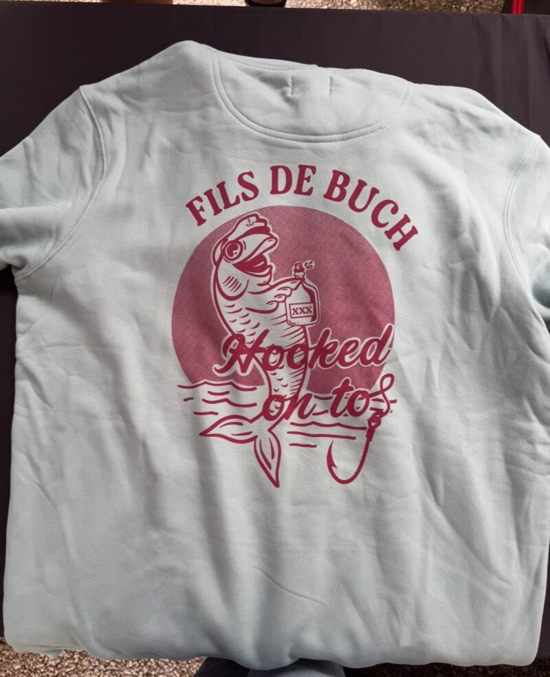 Fish hoodie vert d’eau