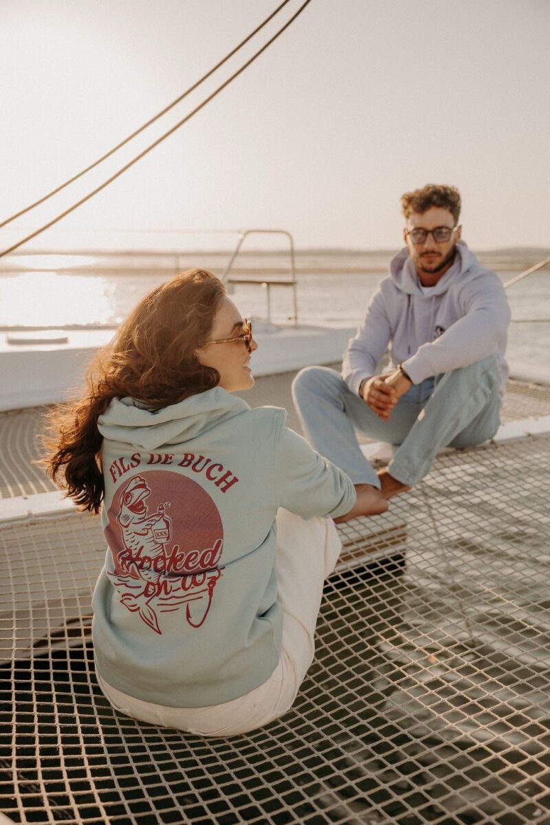 Fish hoodie vert d’eau – Image 2