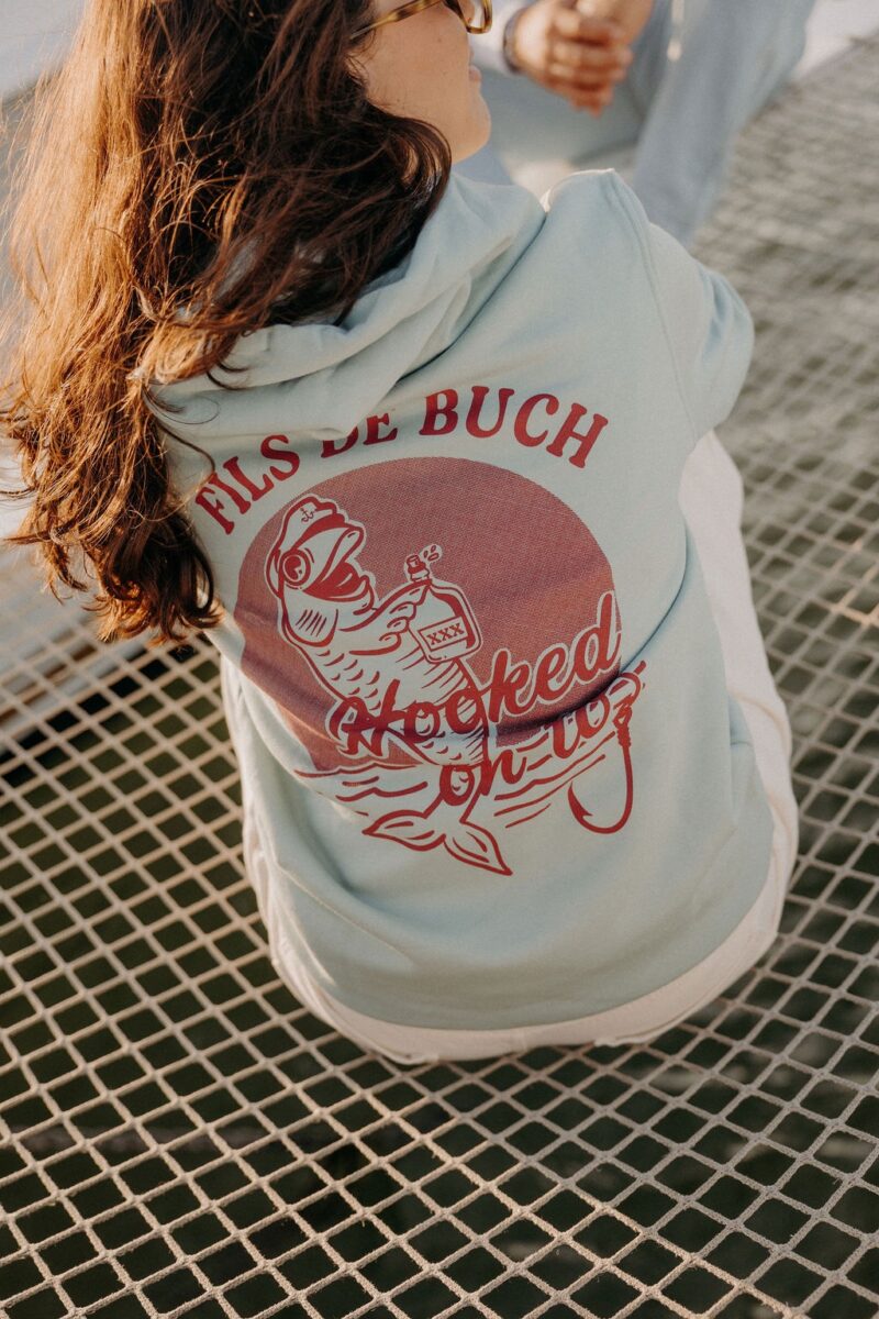 Fish hoodie vert d’eau – Image 3